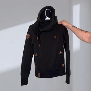 Naketano Hooded Pullover Sweatshirt – Black (Women’s Medium)